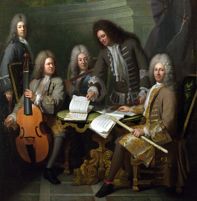La Barre and Other Musicians, Bouys, c. 1710, oil on canvas